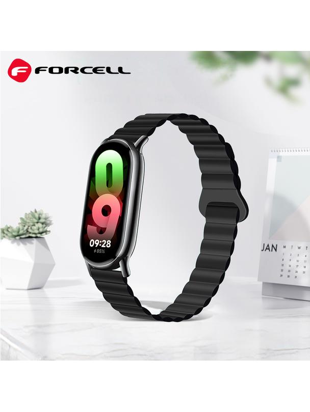 Pasek do Mi Band 8 Xiaomi Forcell F-Design FX8 sprzączka silikon czarny