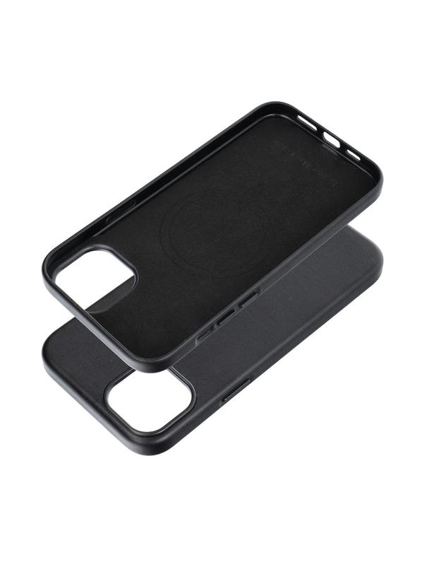 Futerał do iPhone 15 PLUS Leather Mag Cover zgodny z MagSafe czarny