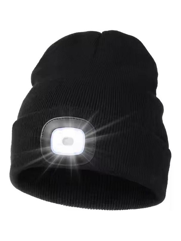Czapka z latarką LED czarna