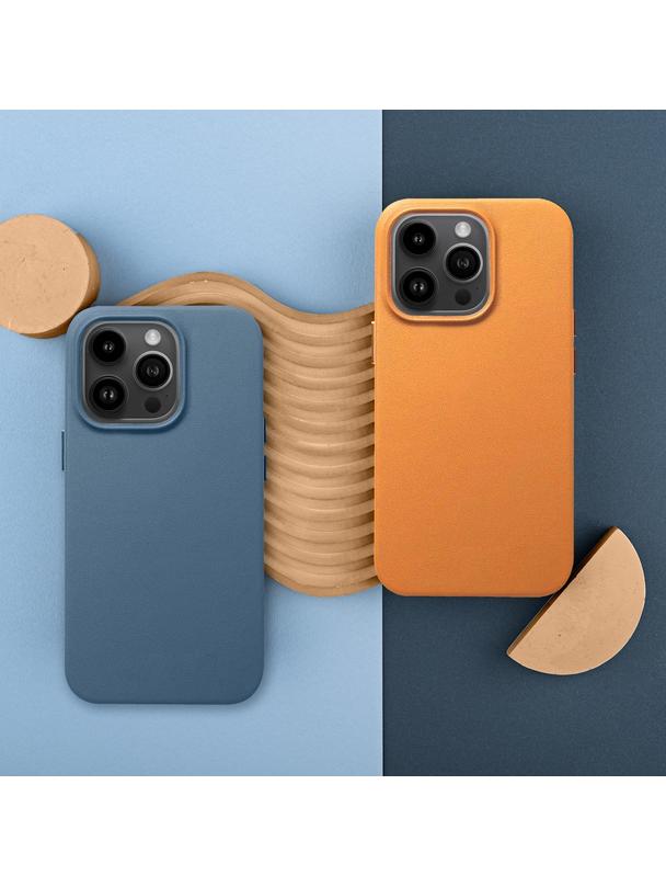 Futerał do iPhone 15 PRO MAX Leather Mag Cover zgodny z MagSafe pomarańczowy