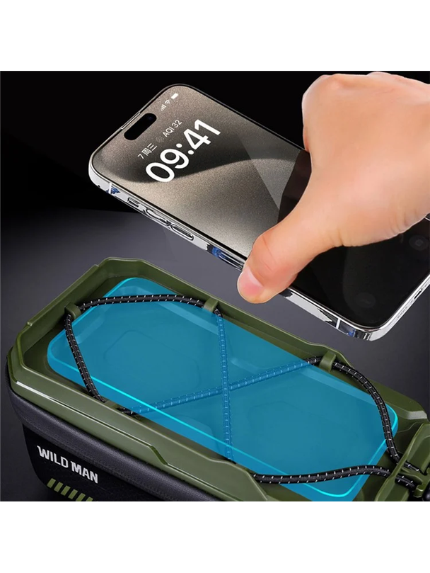 WILDMAN sakwa rowerowa na ramę na zamek 1L (4" - 7") GX220X zielona