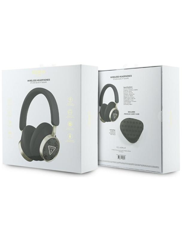 Słuchawki bezprzewodowe nauszne Guess ENC GUBHC15P4MRCTK (4G Triangle Logo) czarne