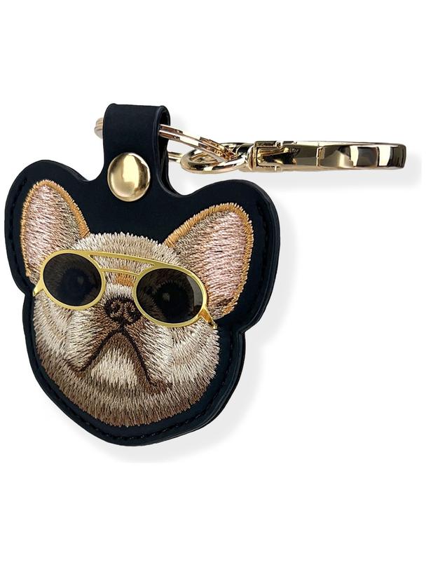 NIMMY etui na lokalizator / brelok GLASSES COOL DOG czarny