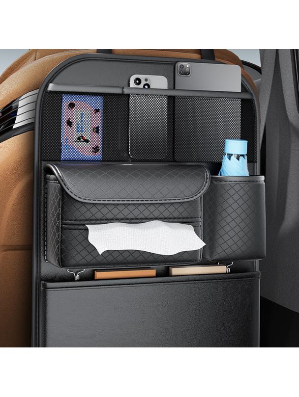 Organizer samochodowy na fotele przednie z przegródkami D03 czarny