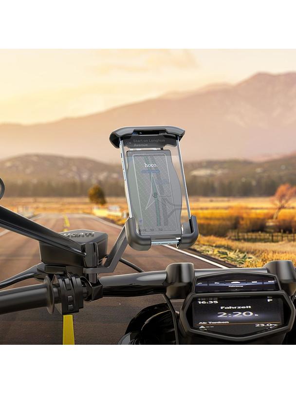 Uchwyt na telefon do motocykla Hoco na lusterko CA119 czarny
