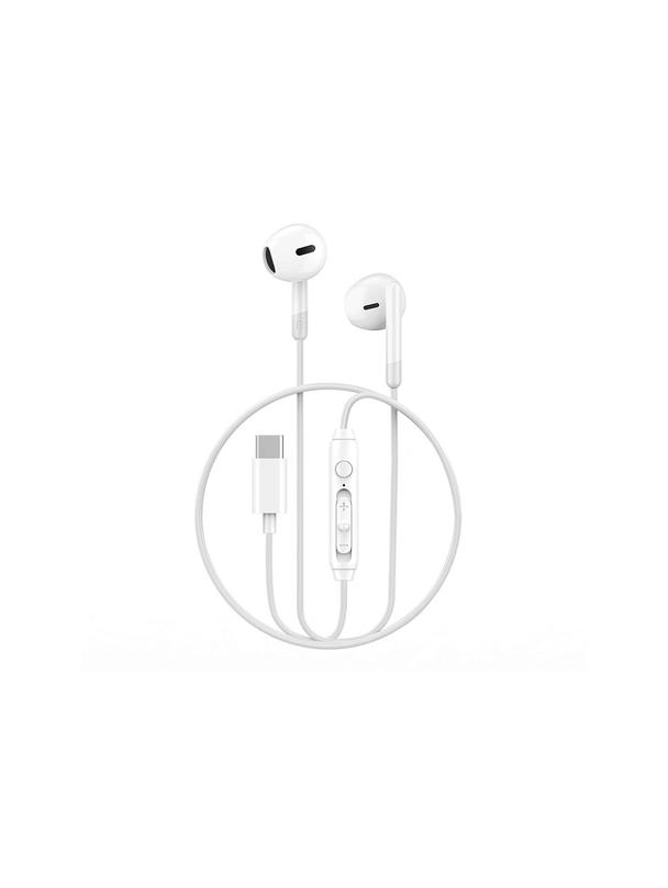 WiWU - Słuchawki stereo na kablu EB314 USB C (DAC) - białe