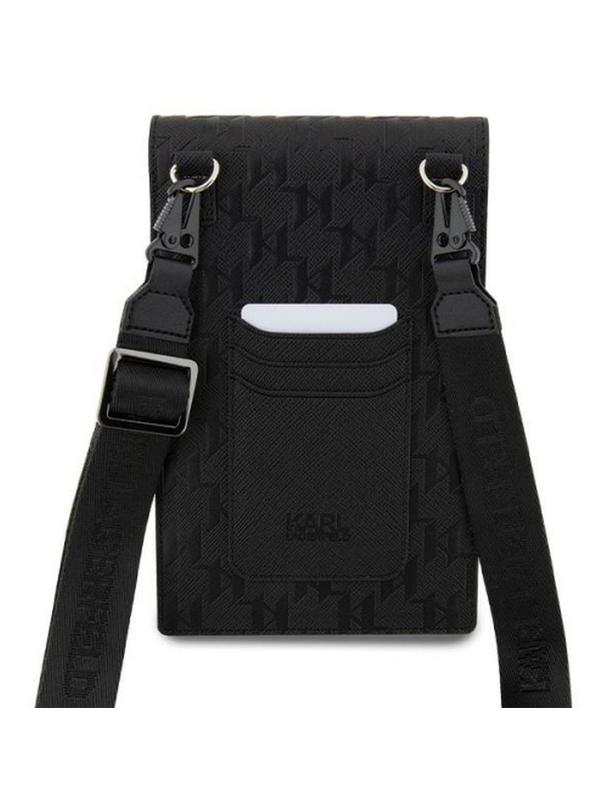 KARL LAGERFELD torebka uniwersalna na telefon KLWBSAKHPKK (Saffiano Mono Ikonik) czarny