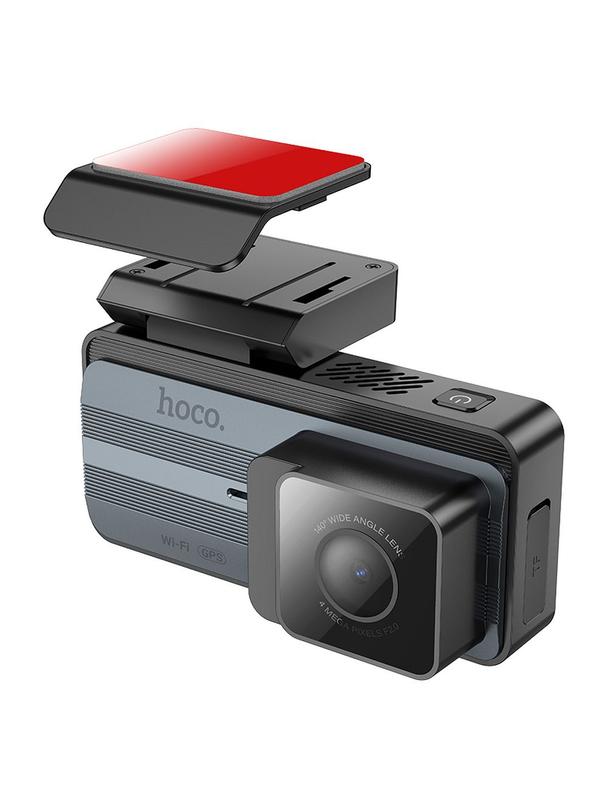 Kamera samochodowa Hoco z wyświetlaczem 3,69" 2K GPS DV11 srebro szara