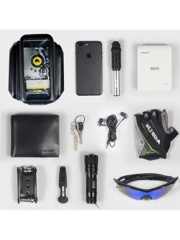 WILDMAN sakwa rowerowa na ramę na zamek  ES6 1L ( 4" - 7" ) czarna