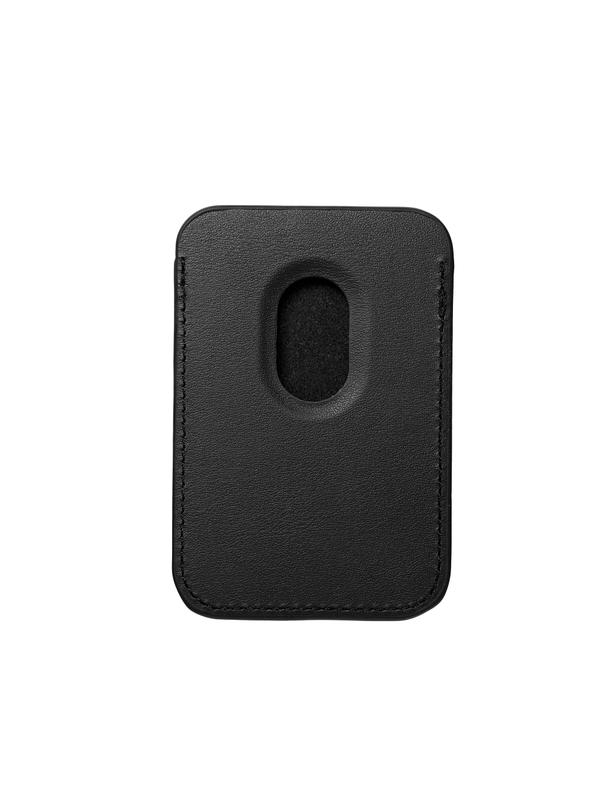 Portfel magnetyczny na karty LEATHER MAG WALLET kompatybilny z MagSafe  czarny