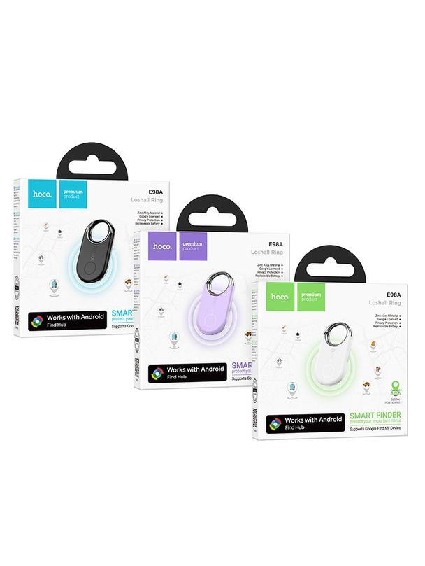 Lokalizator zgodny z Google Find My Device Hoco E98A biały