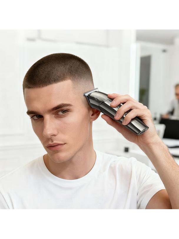 Maszynka do strzyżenia włosów zestaw Hoco HP26 szara
