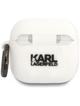 KARL LAGERFELD futerał do APPLE AirPods 4 KLA4RUNIKH (3D SIL NFT K) biały