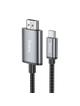 Kabel USB C do HDMI Hoco 4K 30Hz 2 m UA27 stalowy szary