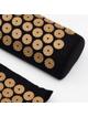 Zestaw mata do akupresury z poduszką i pokrowcem czarno złota