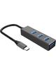 ART adapter HUB 4w1 Typ C HUB USBC-USB3 OEM-C15 czarny