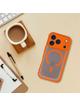 Futerał do iPhone 13 Full Matte Mag Cover zgodny z MagSafe pomarańczowy