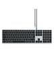 Klawiatura przewodowa USB C QWERTY Satechi Slim W3 Wired ST-UCSW3M szara