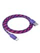 Kabel USB A do USB C Hoco 3A 1 m X116 gradient fioletowy