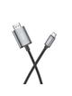Kabel USB C do HDMI Hoco 4K 30Hz 2 m UA27 stalowy szary