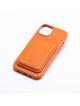Portfel magnetyczny na karty LEATHER MAG WALLET kompatybilny z MagSafe  pomarańczowy